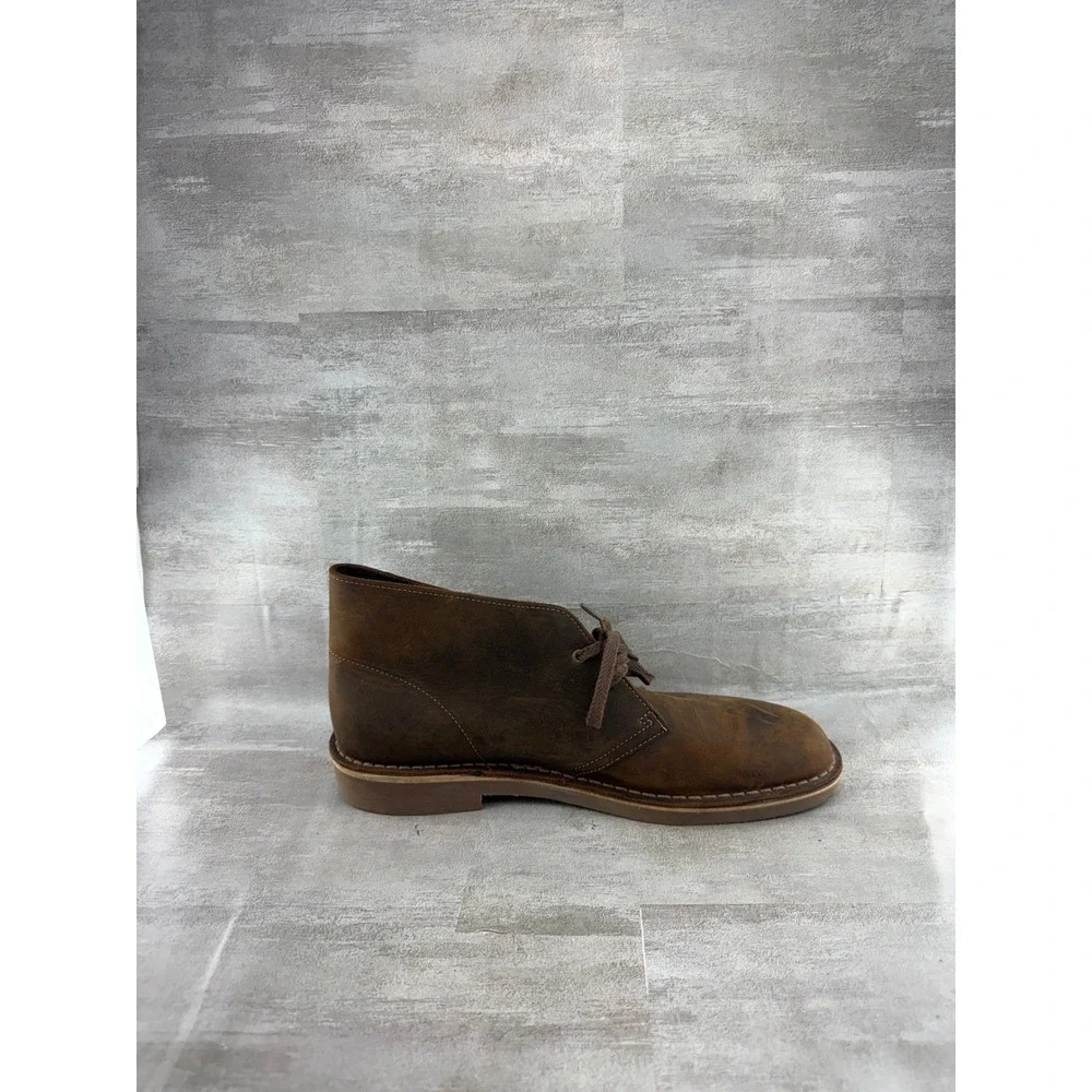 Clarks Bushacre 2 Men Beeswax Brown Leather Chukka Boots 26082286 Size 10M